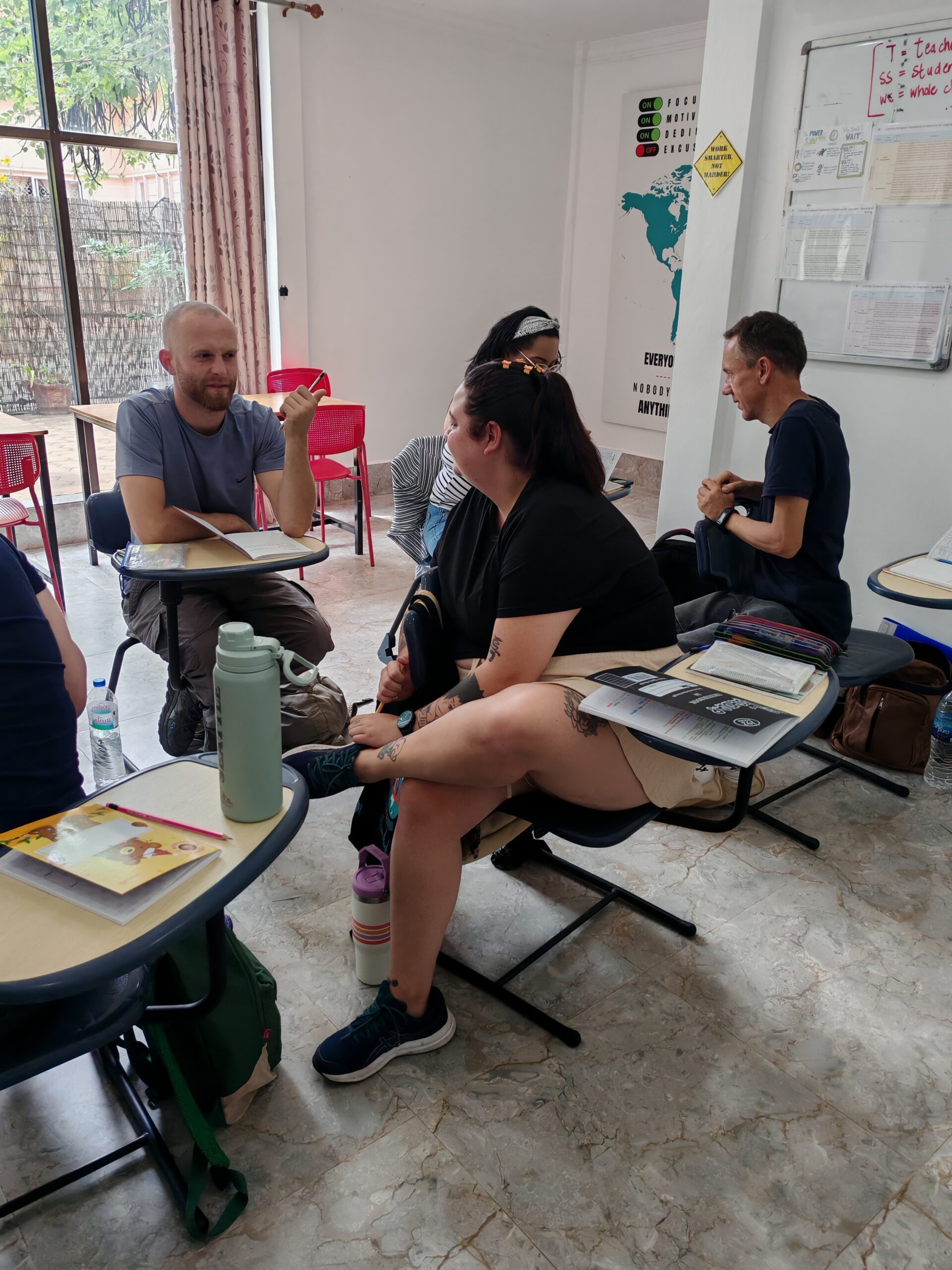 Fast Track trainees with their cohort at the Destination TEFL training centre